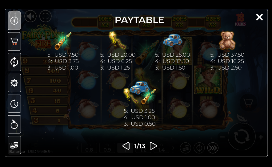 Fairy Pixie Fire Symbols